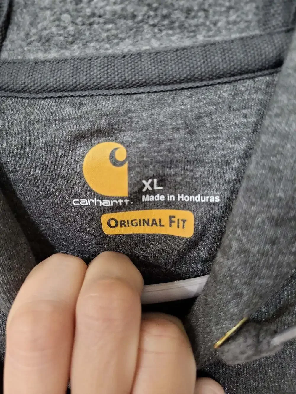 Carhartt Original Fit Hoodie Sweatshirt Charcoal Gray Size XL - Picture 4 of 5
